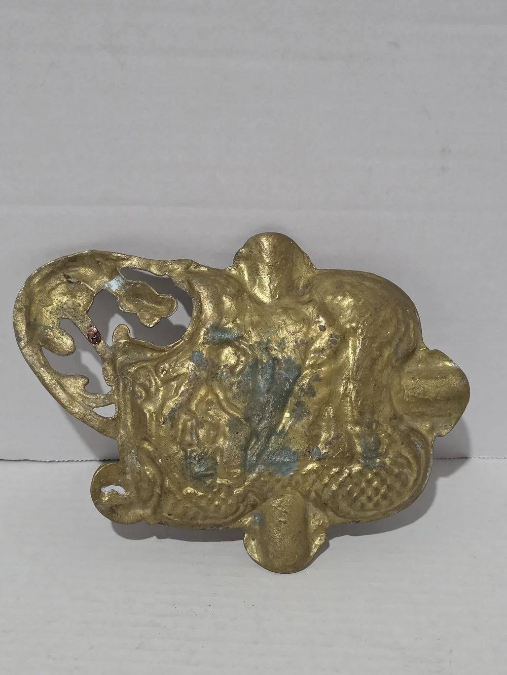 Vintage Ashtray depicting Playing Children - 1940's Brass ornate